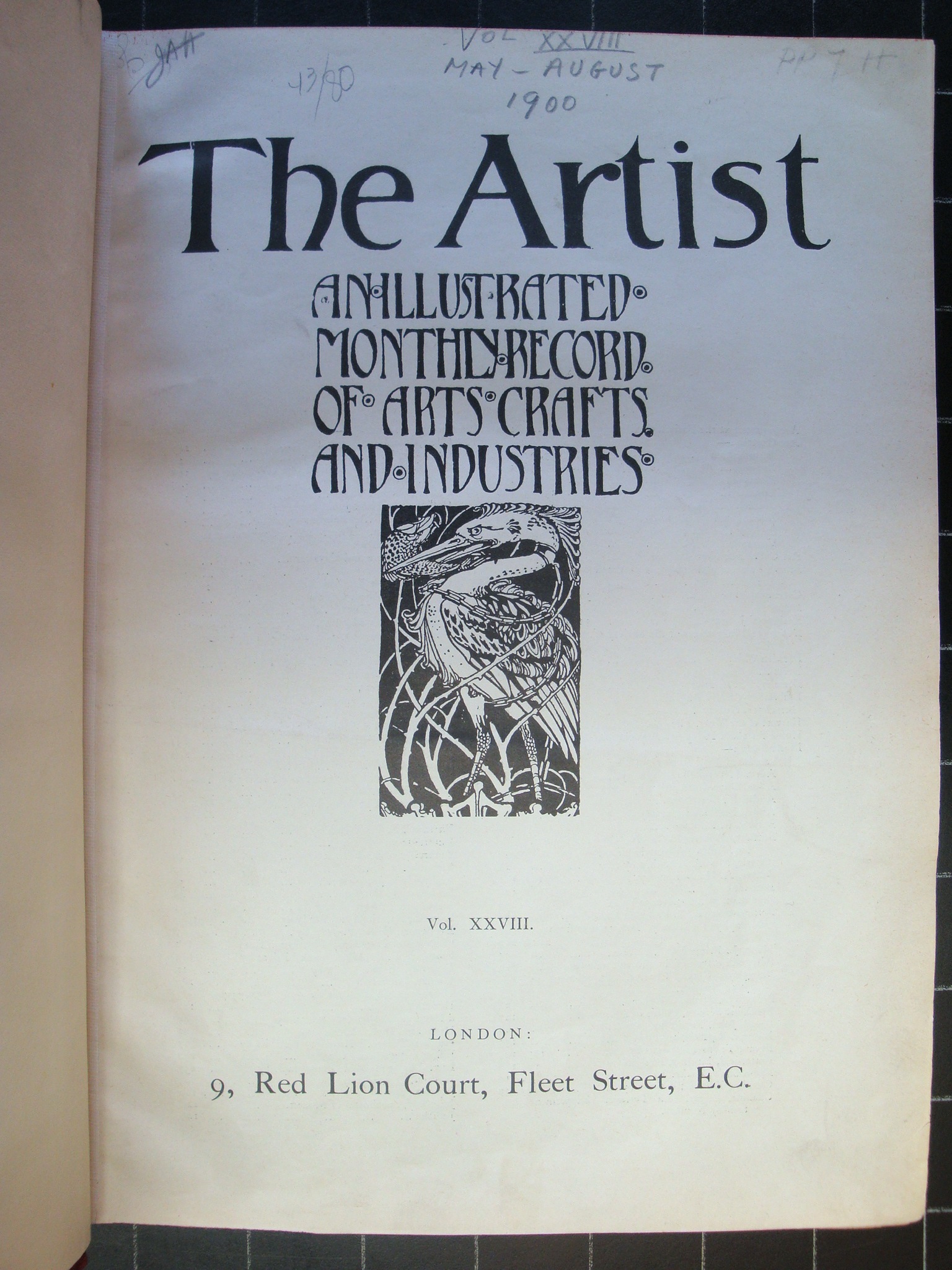 The Artist 1900 - Front Cover